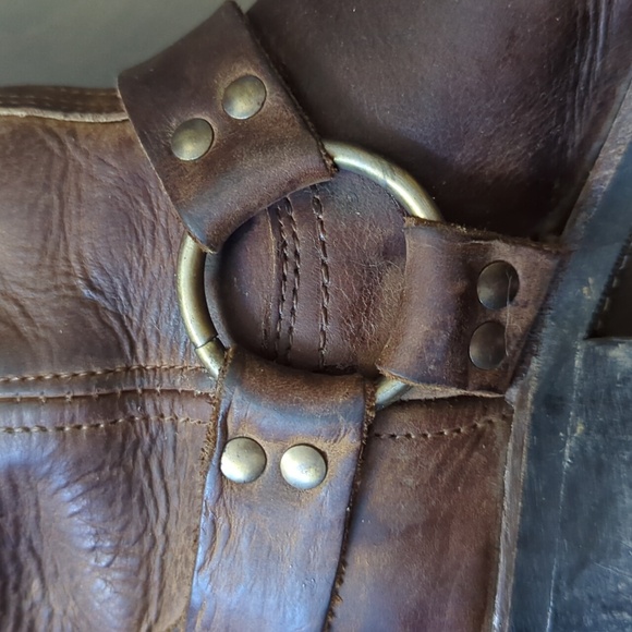 Frye 12R Harness Women's Size 6 Brown Leather Boots - Picture 8 of 15